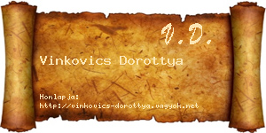 Vinkovics Dorottya névjegykártya